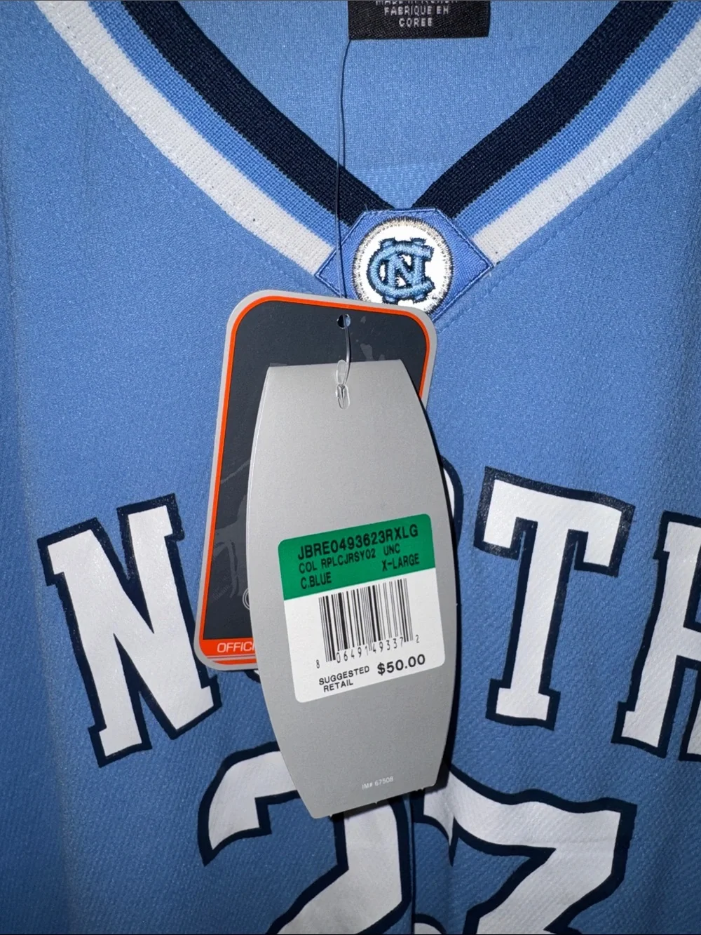 Jordan North Carolina #23 Basketball Jersey - Carolina Blue & White